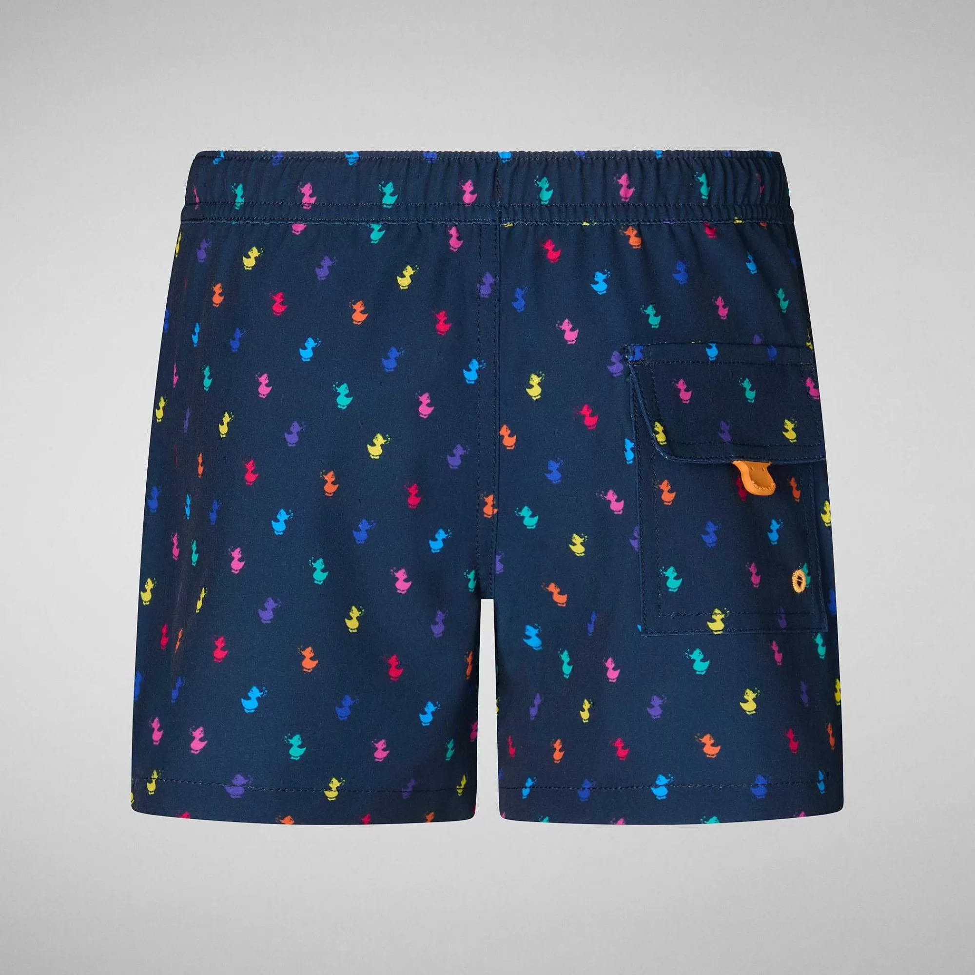 Costumi Da Bagno^Save The Duck Costume Da Bagno Bambino Getu Stampa Anatre Arcobaleno Su Fondo Navy Blu