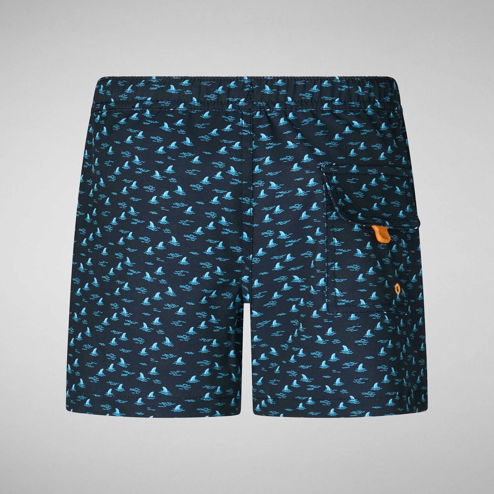 Costumi Da Bagno^Save The Duck Costume Da Bagno Bambino Getu Stampa Pinna Di Squalo Su Fondo Blu Navy