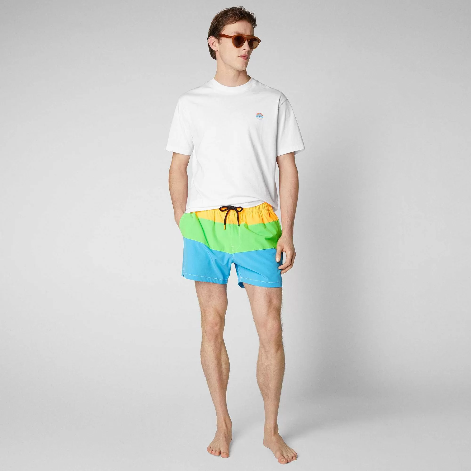 Costumi Da Bagno^Save The Duck Costume Da Bagno Uomo Toty Arancione Fluo, Verde Fluo E Blu Fluo