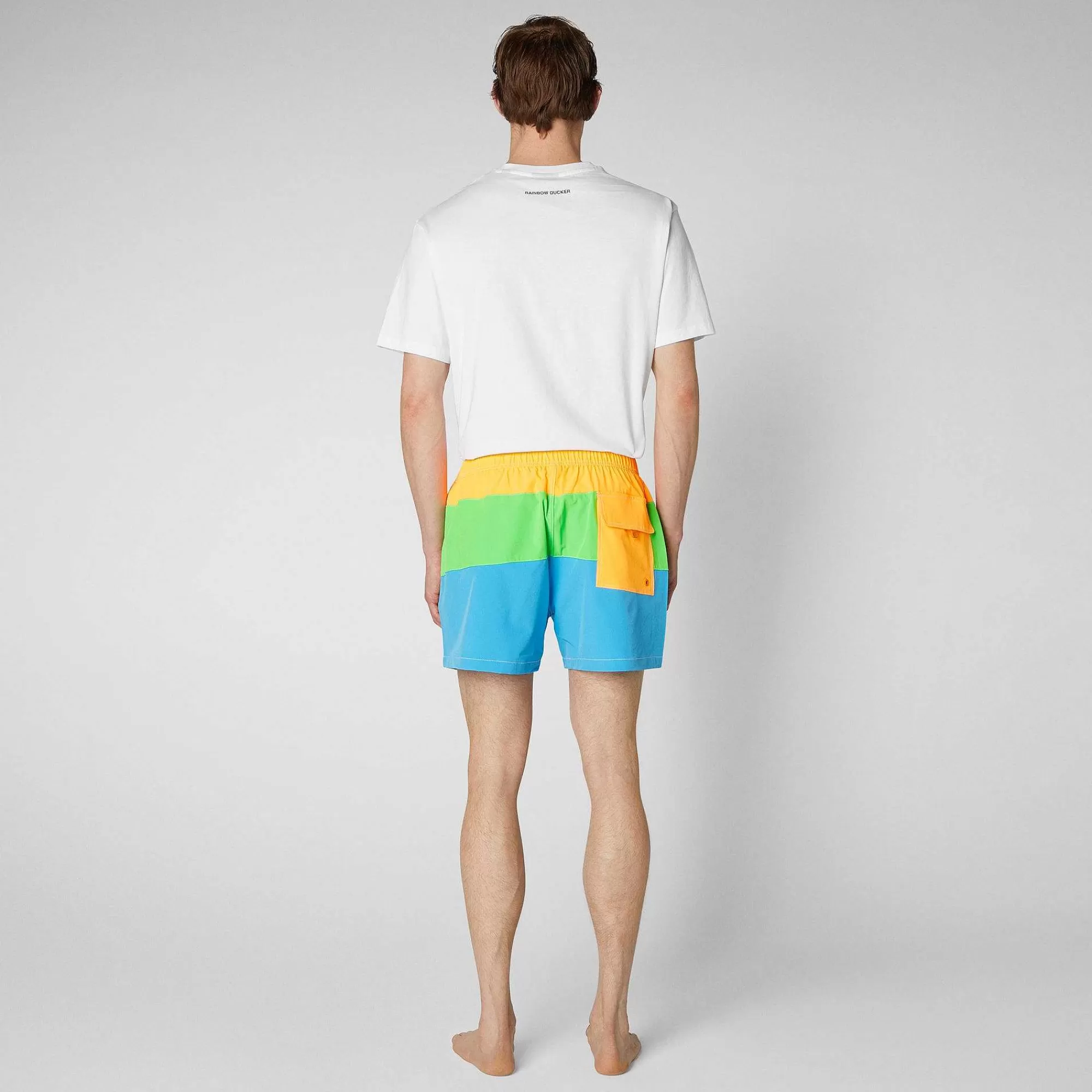 Costumi Da Bagno^Save The Duck Costume Da Bagno Uomo Toty Arancione Fluo, Verde Fluo E Blu Fluo