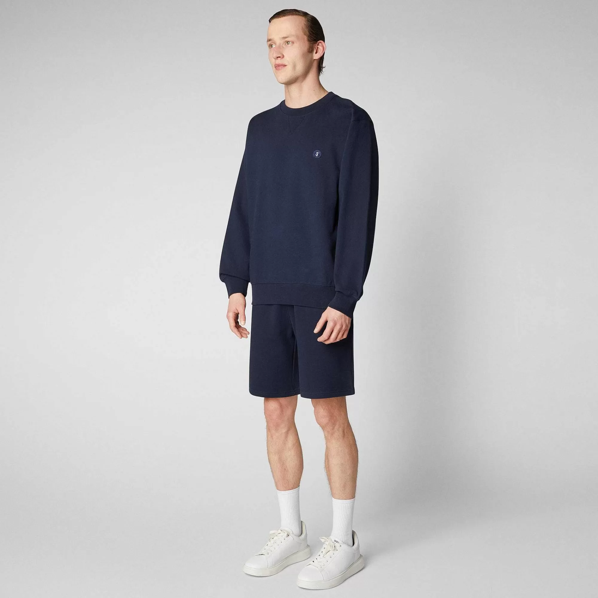 Magliette & Felpe^Save The Duck Felpa Uomo Silas In Blu Navy