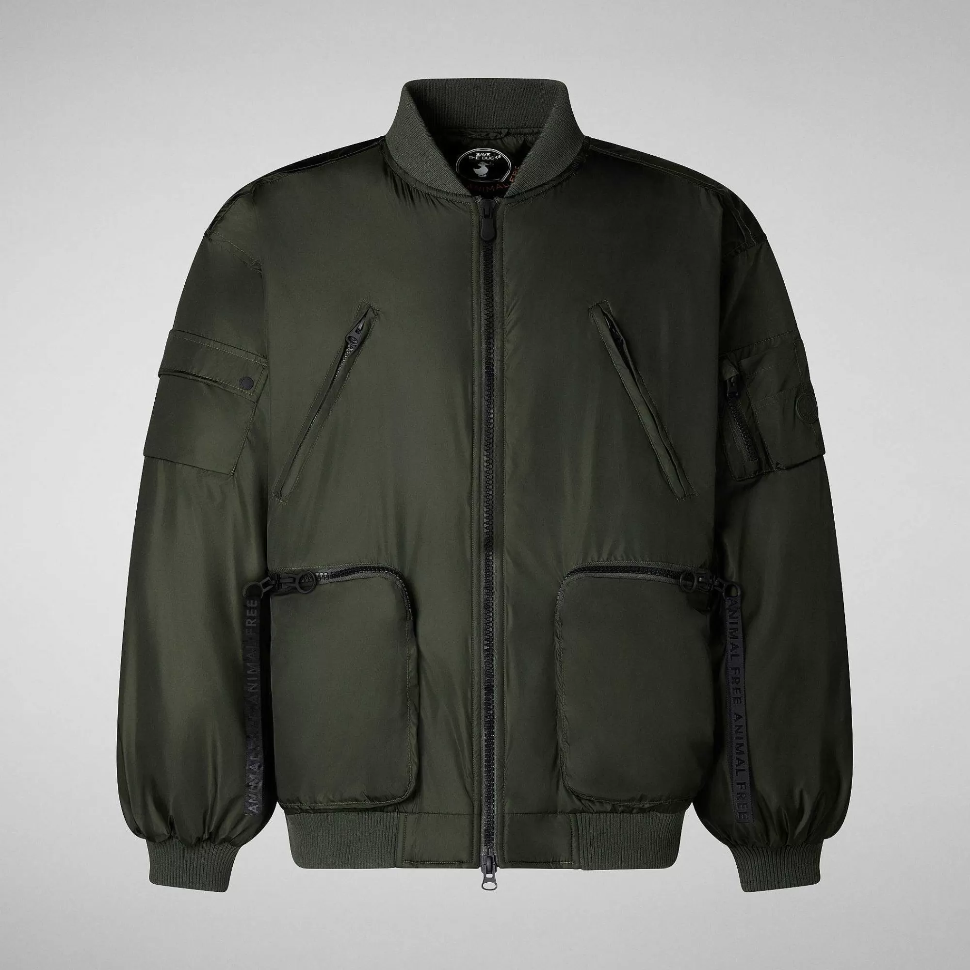 Giacche^Save The Duck Giacca Bomber Unisex Usher In Verde Bosco