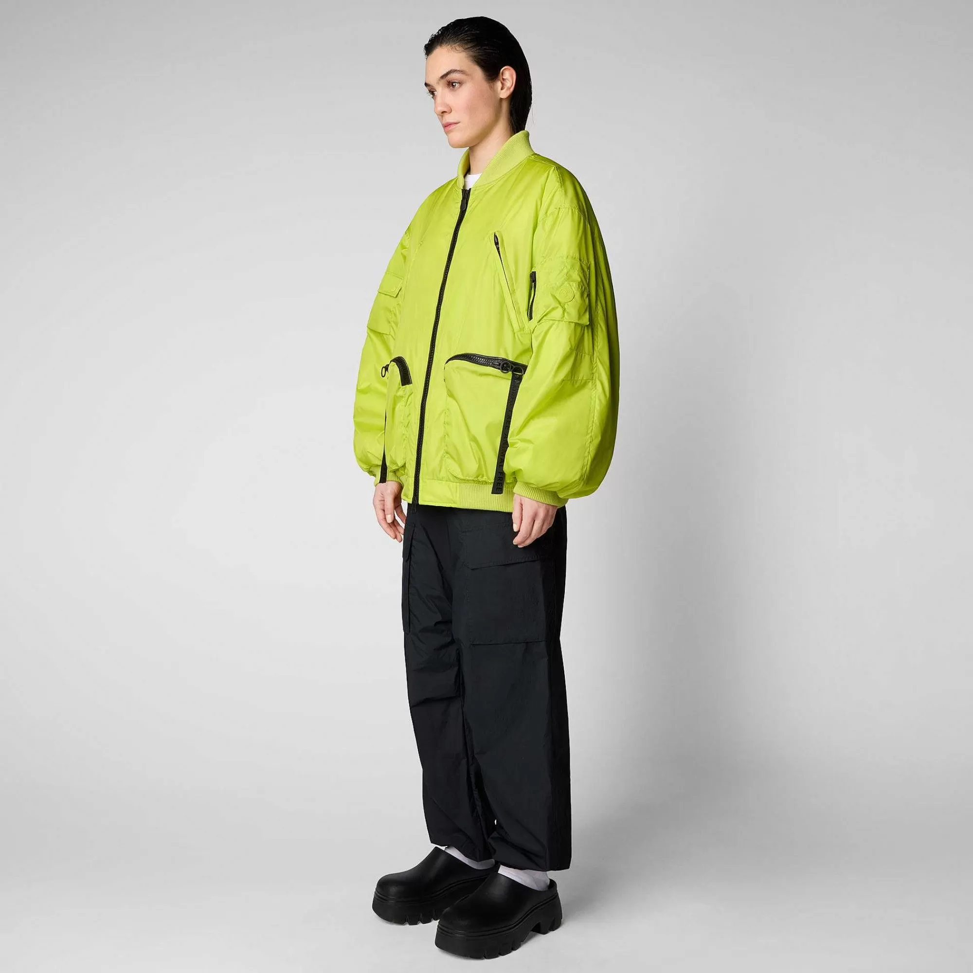 Giacche^Save The Duck Giacca Bomber Unisex Usher In Verde Lime