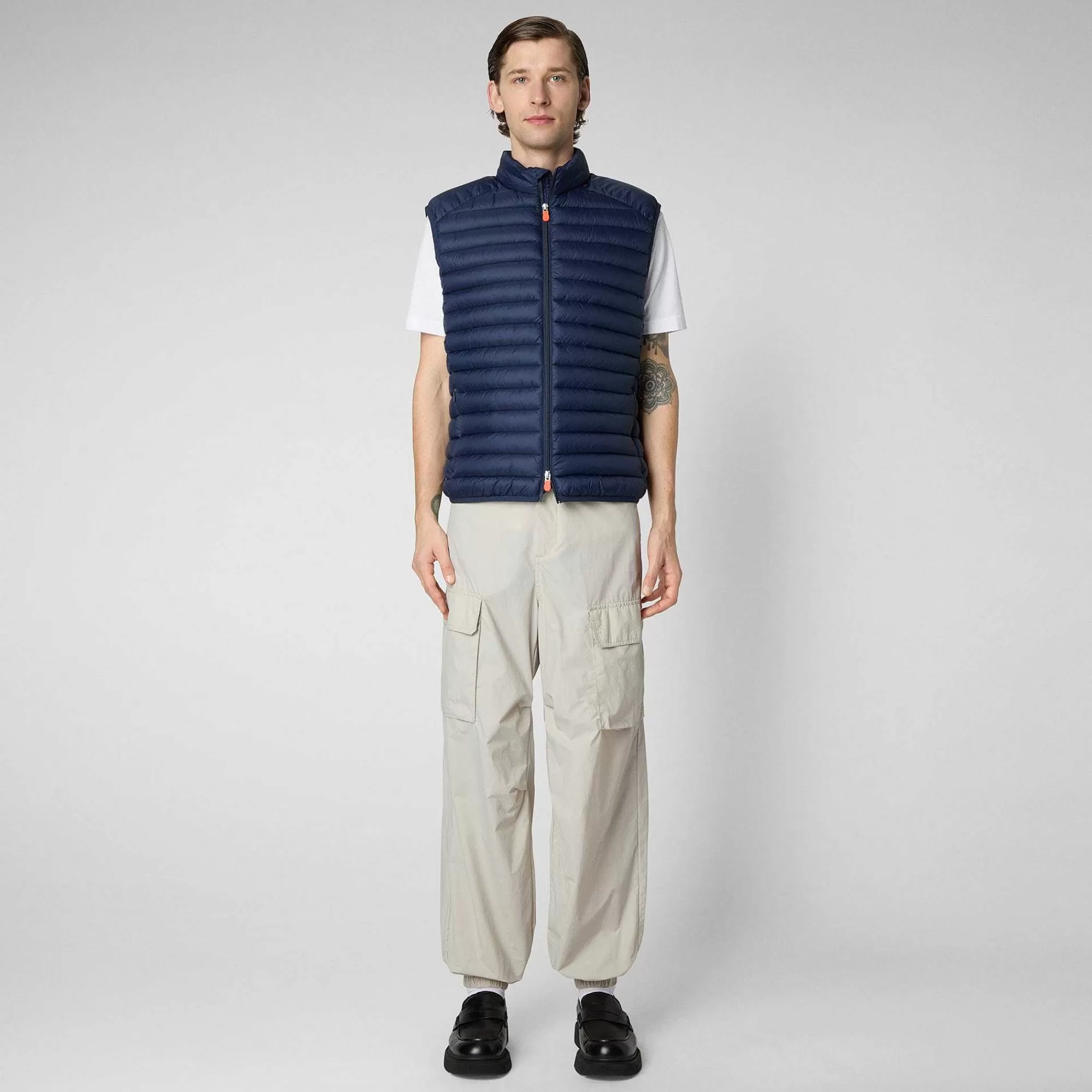 Gilets^Save The Duck Gilet Imbottito Uomo Adam Blu Navy