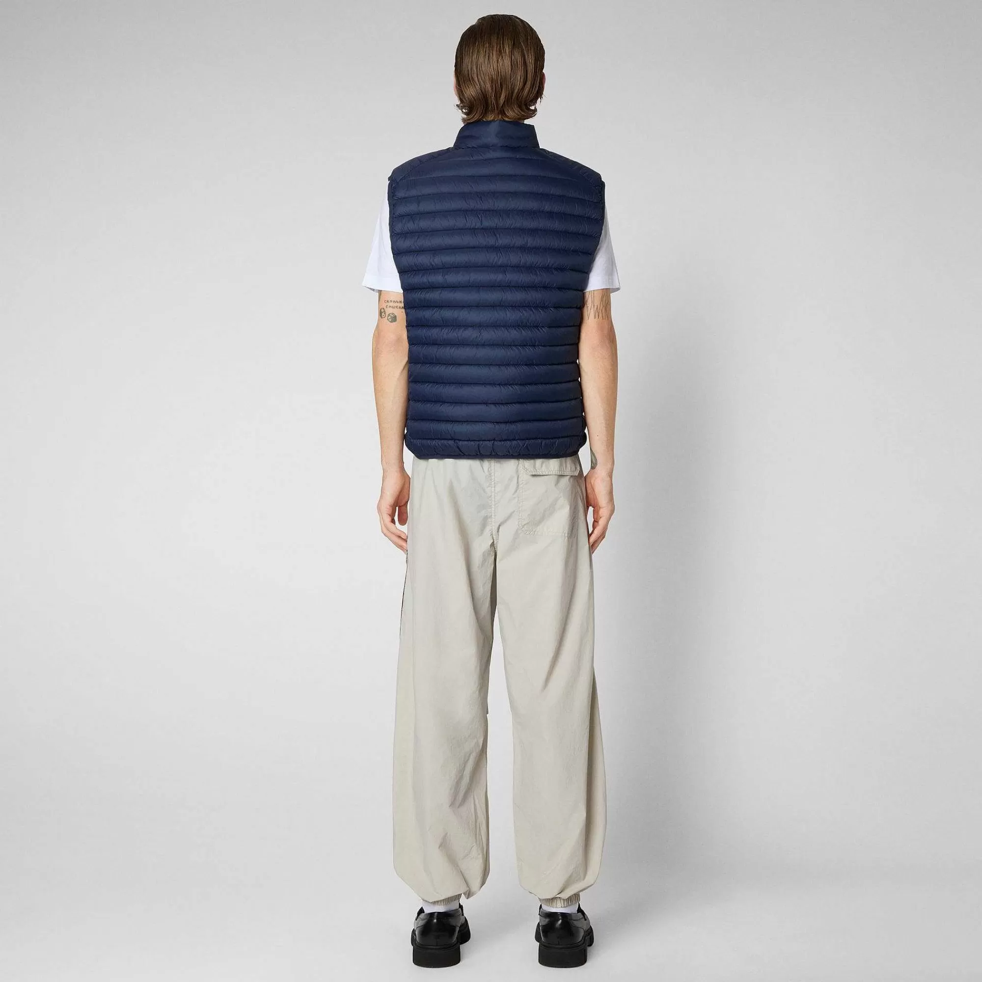 Gilets^Save The Duck Gilet Imbottito Uomo Adam Blu Navy