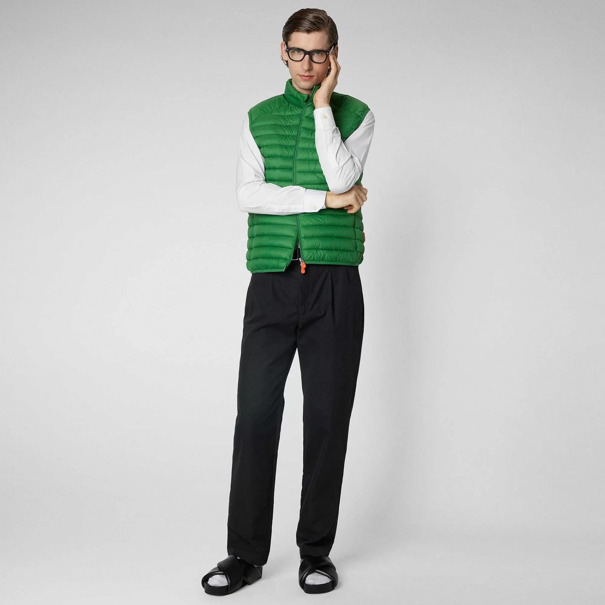 Gilets^Save The Duck Gilet Imbottito Uomo Adam Verde Foresta