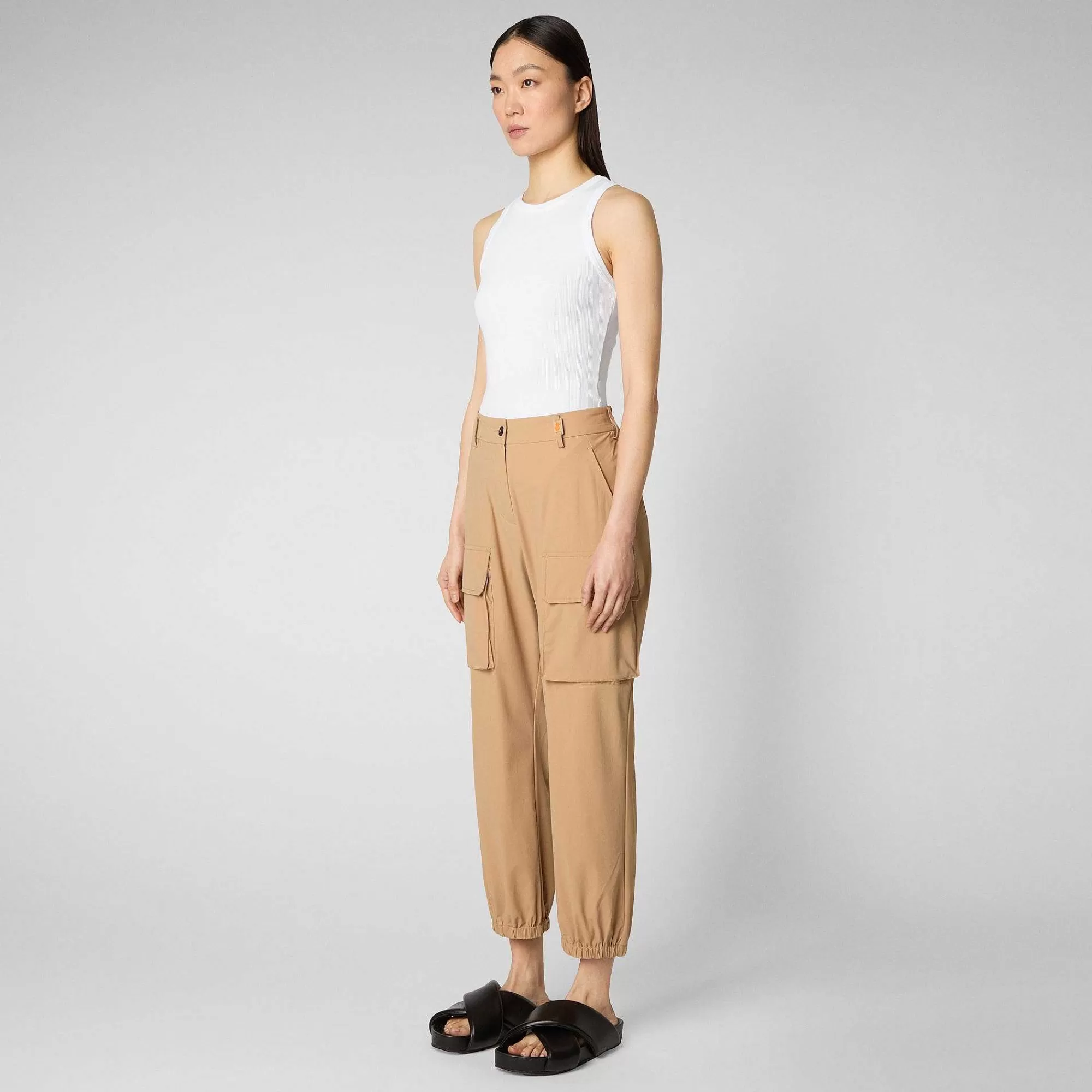 Pantaloni & Gonne^Save The Duck Pantaloni Donna Gosy Beige Biscotto