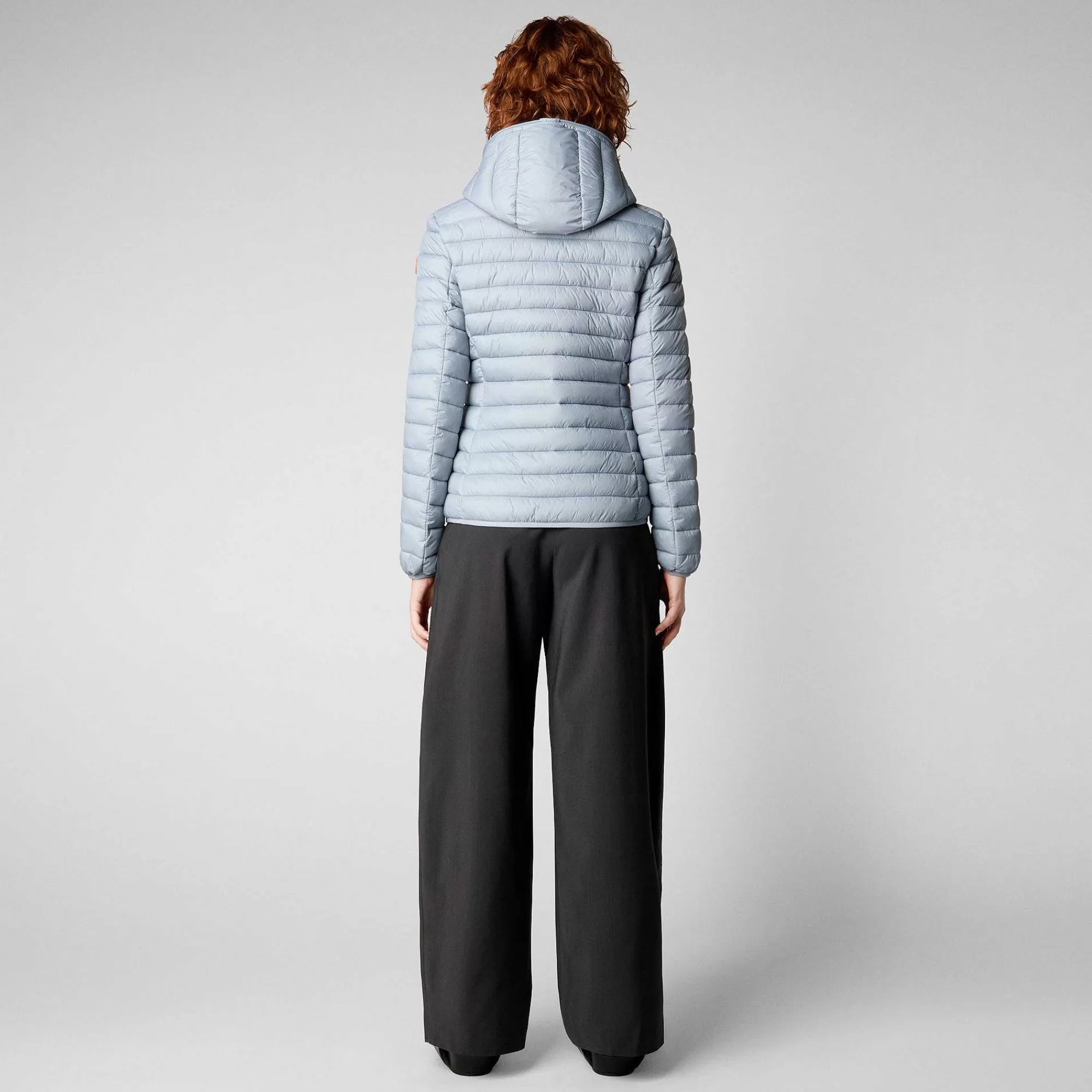 Piumini Animal-Free^Save The Duck Piumino Animal Free Con Cappuccio Donna Daisy Grigio Ardesia Chiaro