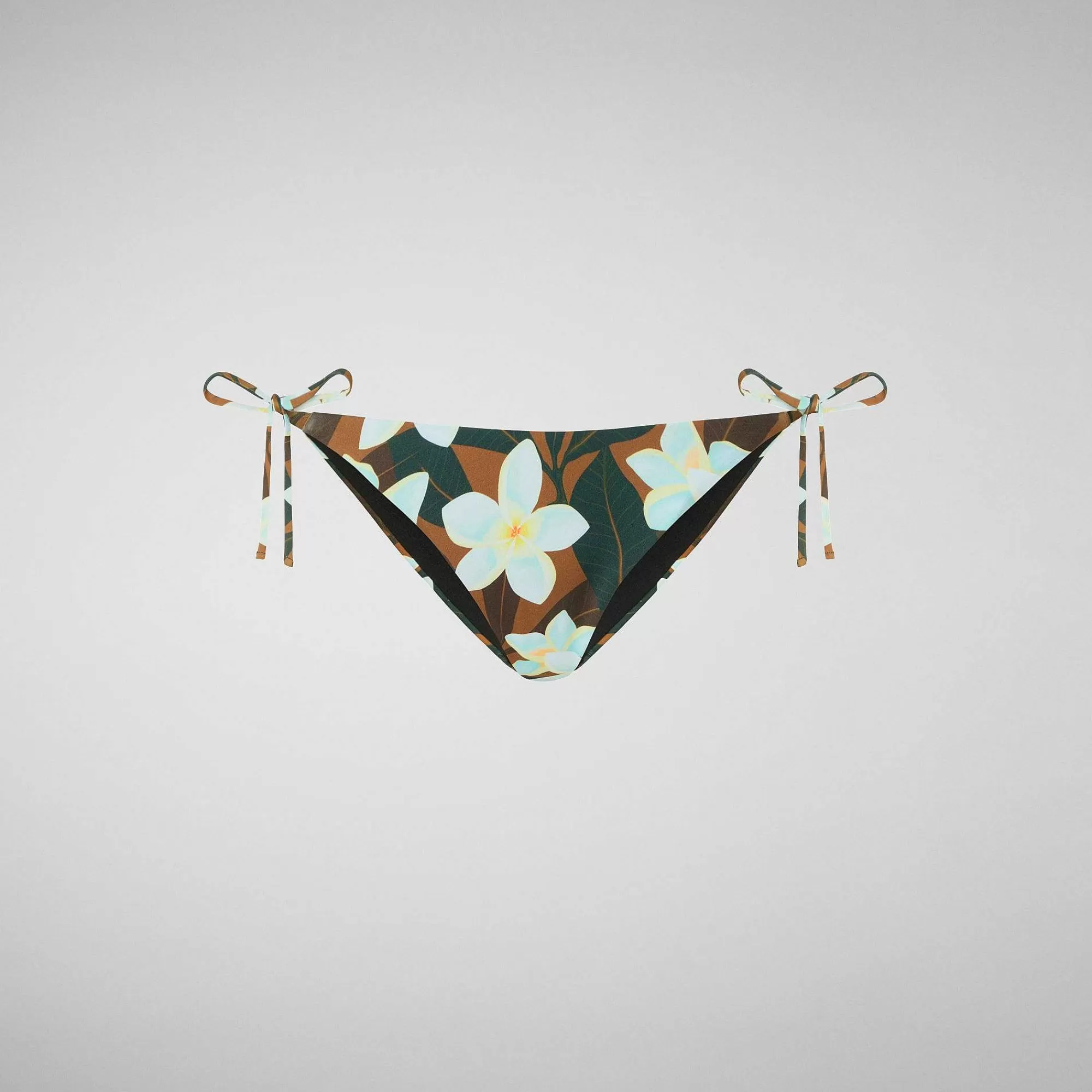 Costumi Da Bagno^Save The Duck Slip Bikini Regolabile Donna Wiria Stampa Frangipane Su Fondo Marrone