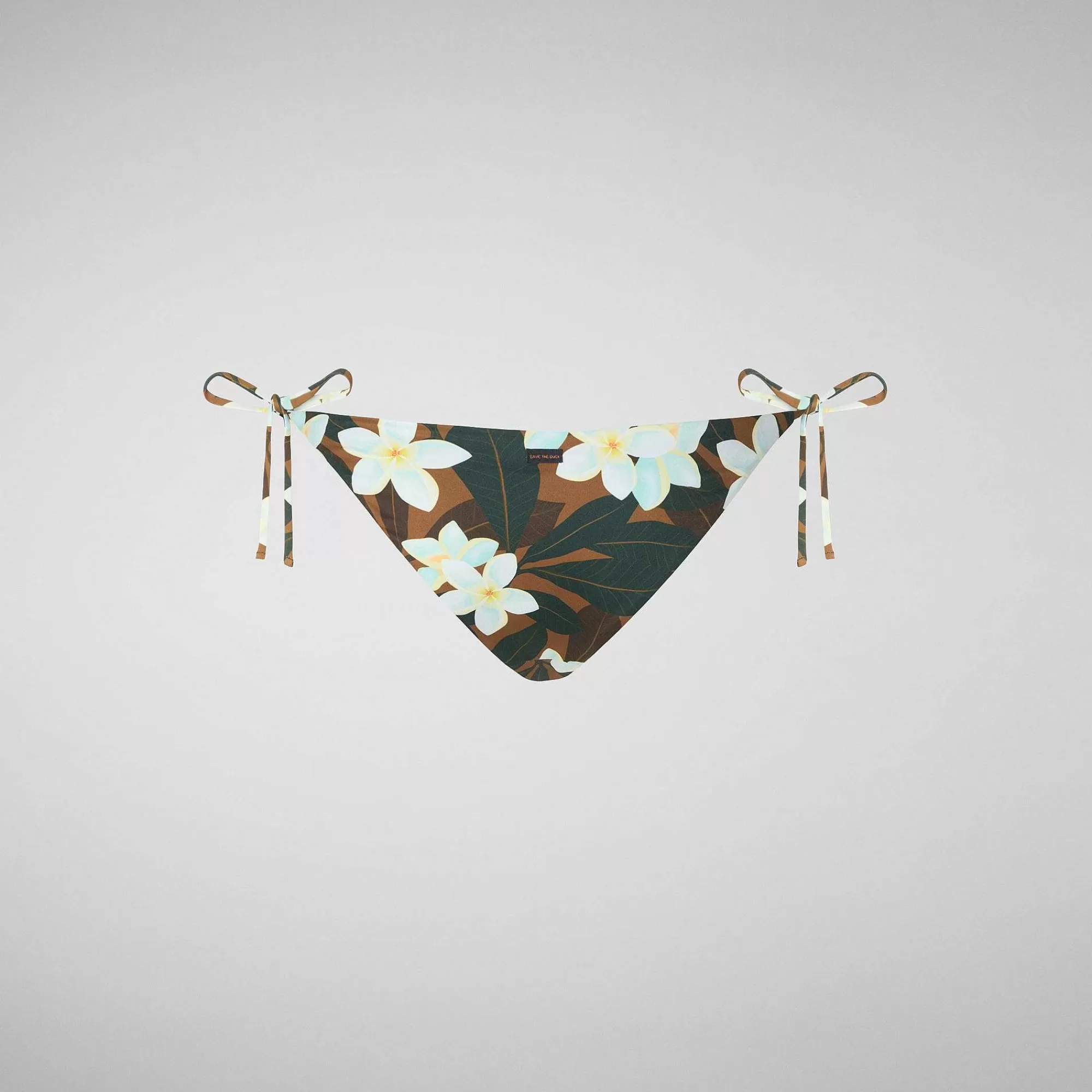 Costumi Da Bagno^Save The Duck Slip Bikini Regolabile Donna Wiria Stampa Frangipane Su Fondo Marrone