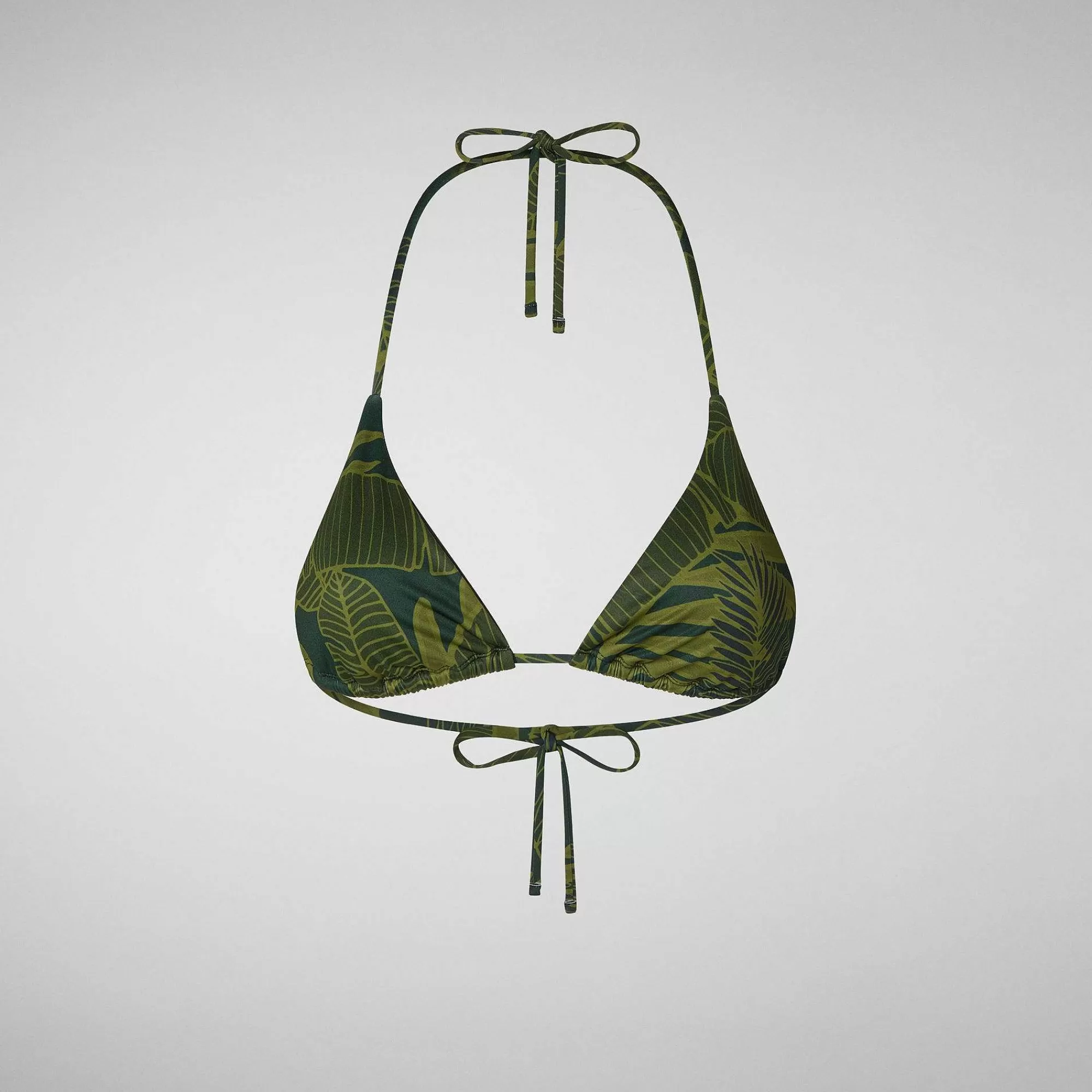 Costumi Da Bagno^Save The Duck Top Bikini A Triangolo Donna Xara Stampa Palme Su Fondo Verde